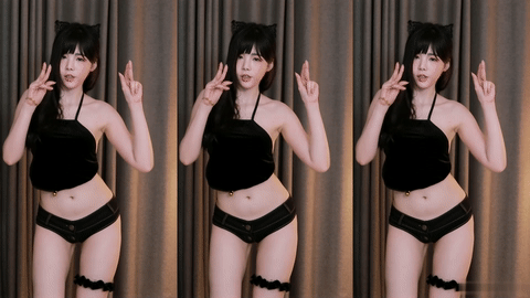 AfreecaTV黑珍(黑晶)(BJ햄찡)2020年10月31日Sexy Dance165741-秀人集